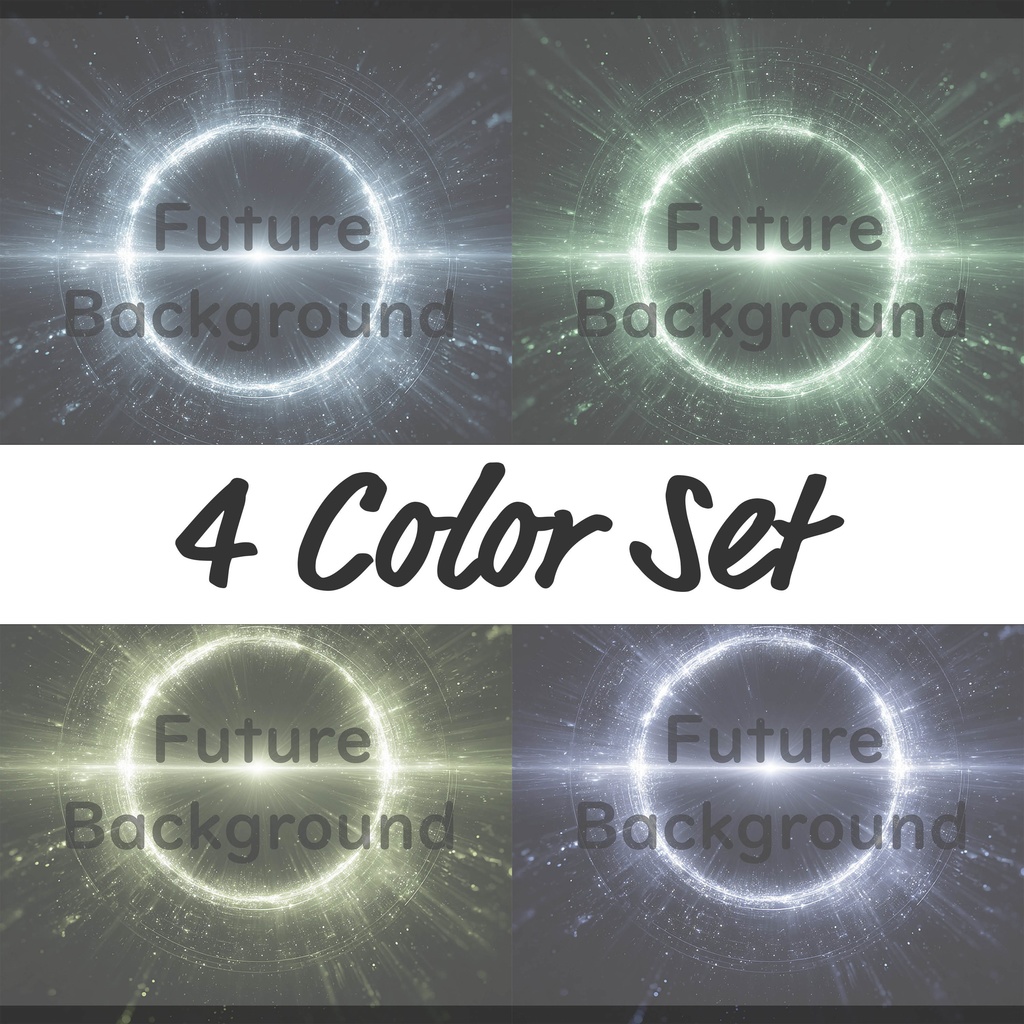 03_光エネルギーリング空間背景｜次元ゲートデザイン（4色セット）