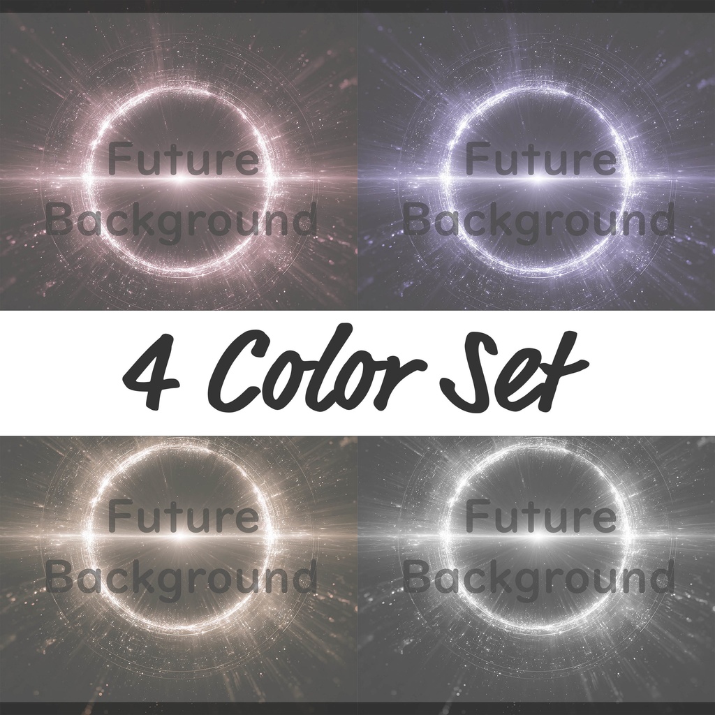 04_光エネルギーリング空間背景|次元ゲートデザイン(4色セット)