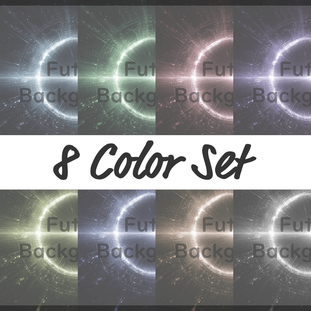 02_光エネルギーリング空間背景｜次元ゲートデザイン（8色セット）