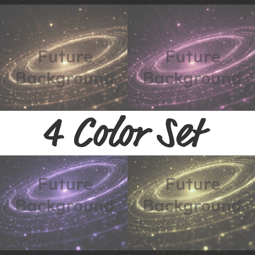 03_光粒子エネルギー軌道背景｜幻想リング空間デザイン（4色セット）