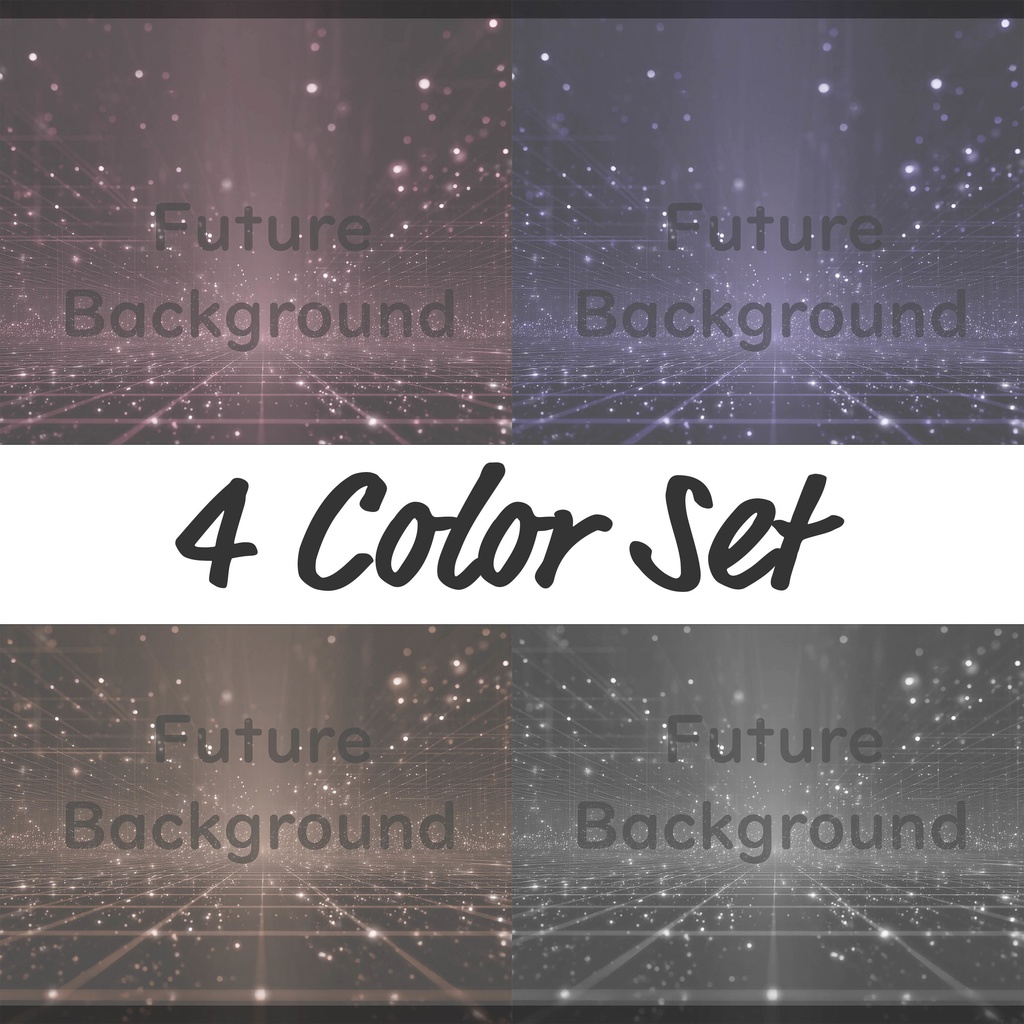 04_光粒子拡張空間背景｜無限デジタルフィールドデザイン（4色セット）