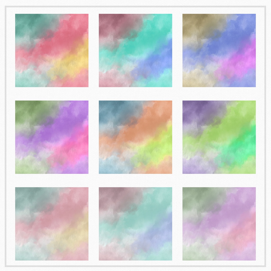 01_水彩グラデーションテクスチャ背景素材|12色セット・デジタル&印刷対応