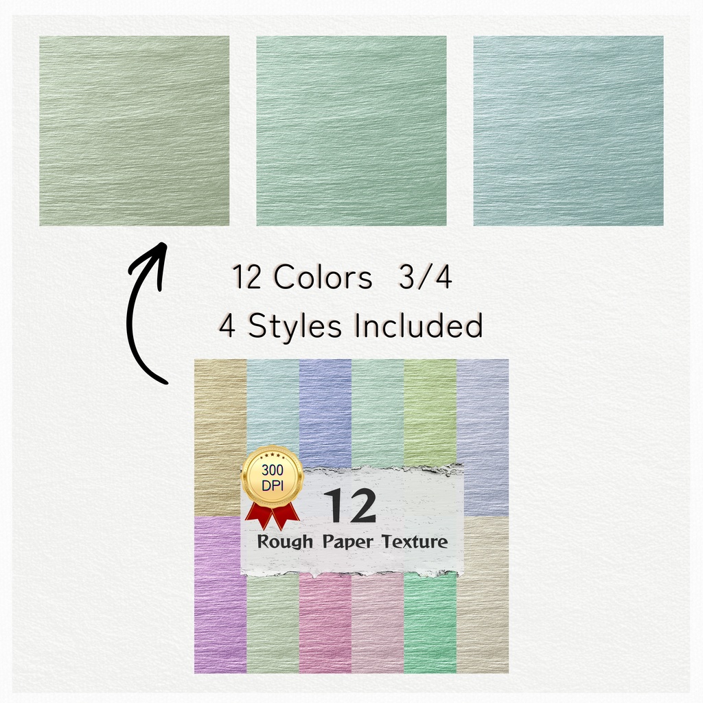 01_ナチュラルパステルペーパーテクスチャ背景素材|48色セット・デジタル&印刷対応