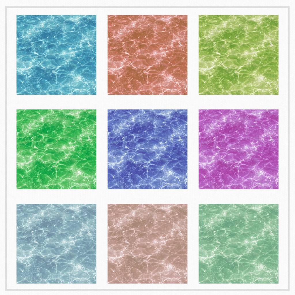 01_ウォーターテクスチャ背景素材|12色セット・デジタル&印刷対応