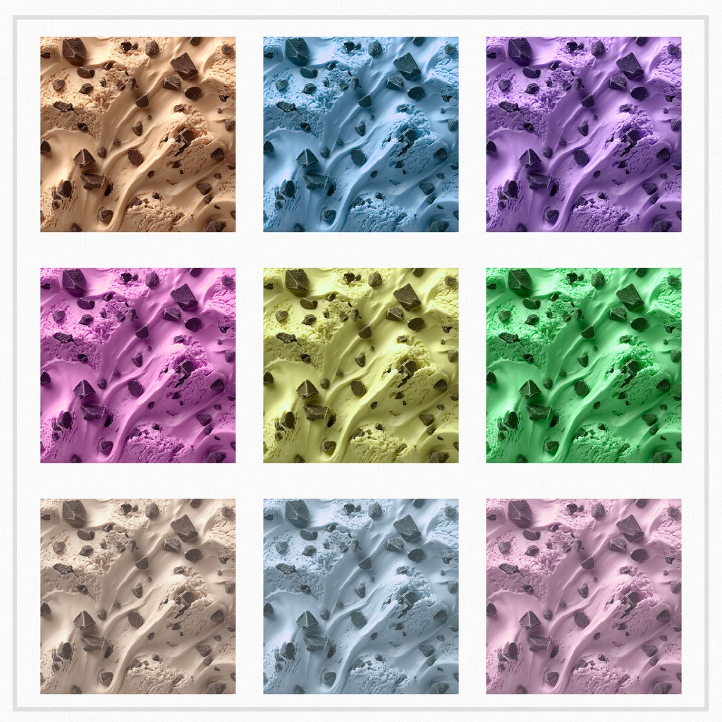 01_アイスクリームテクスチャ背景素材|12色セット・デジタル&印刷対応