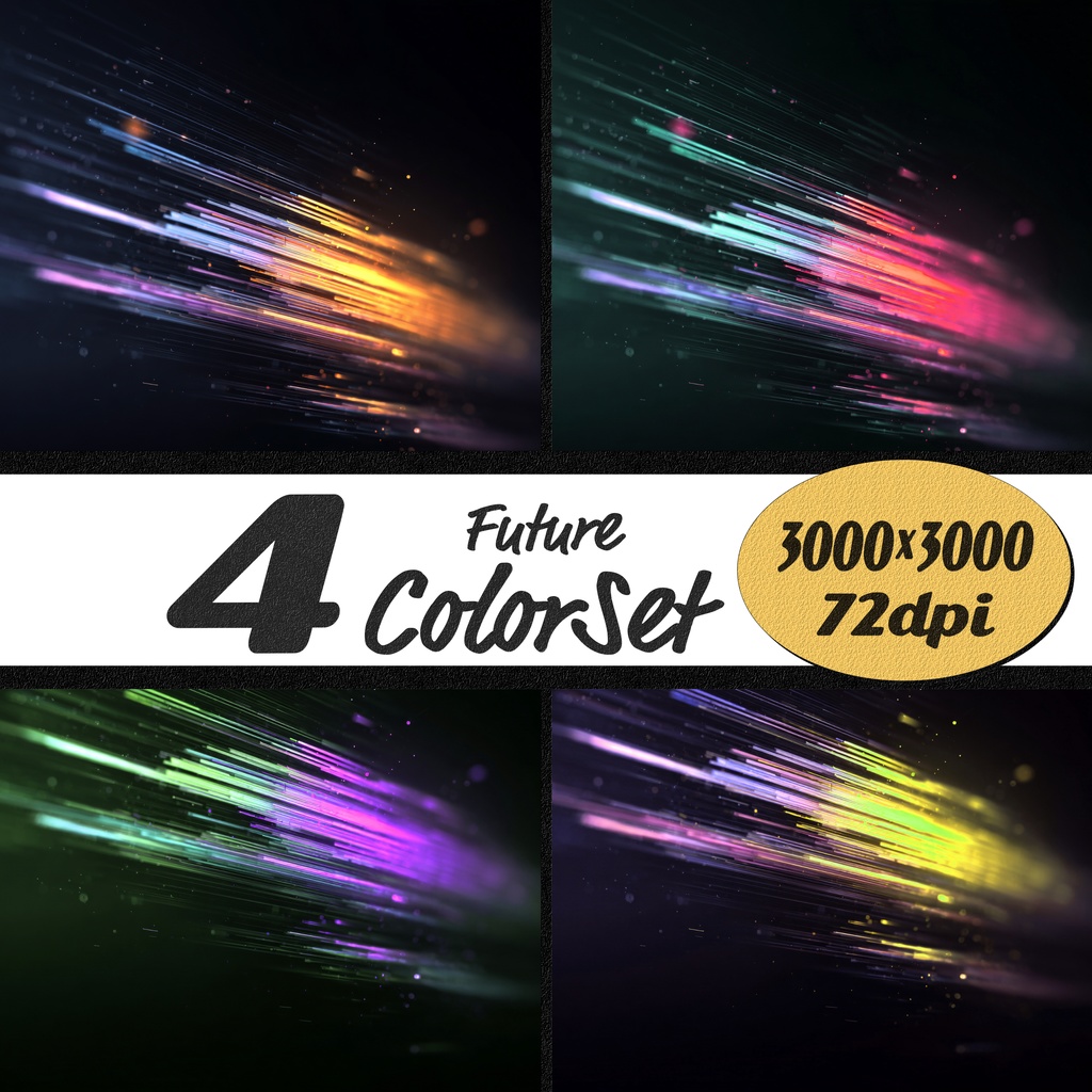 4 Color Effect 01_粒子流速エネルギー背景|光ストリーム空間デザイン(4色セット) - ytownshop - BOOTH