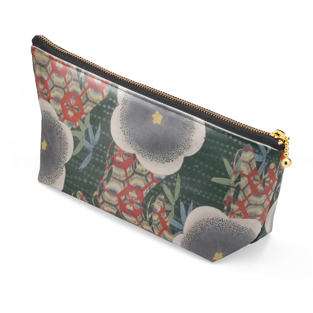 着物柄｜レトロな花柄のポーチ