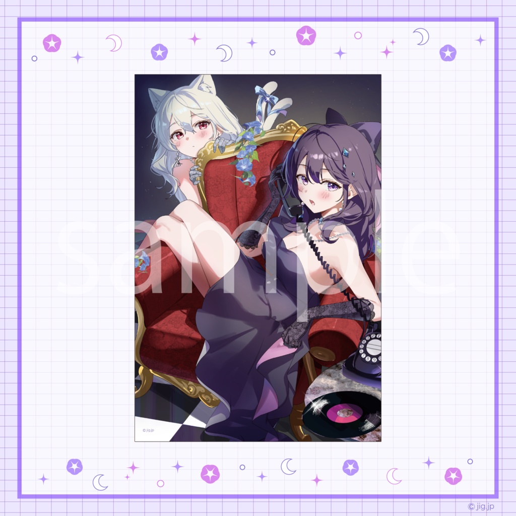 イラスト集「あさとよる」限定ポストカード - 3type -