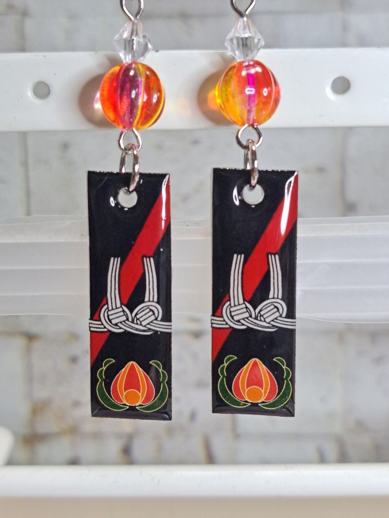 鬼灯の冷徹 鬼灯様イメージピアス・イヤリング(ハンドメイド)