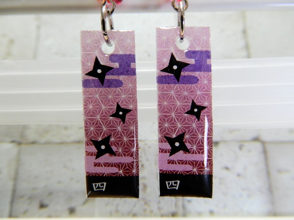 忍たま乱太郎 四年生イメージカラーピアス イヤリング(ハンドメイド)