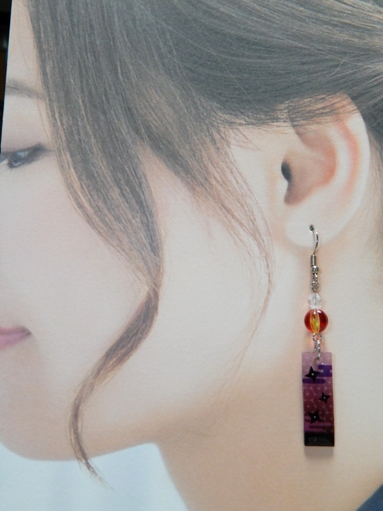 忍たま乱太郎 四年生イメージカラーピアス イヤリング(ハンドメイド)