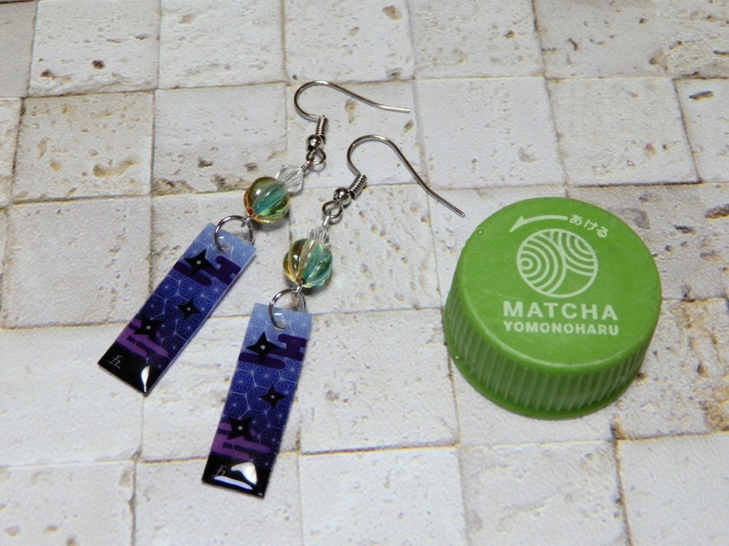 忍たま乱太郎   五年生イメージカラーピアス  イヤリング(ハンドメイド)