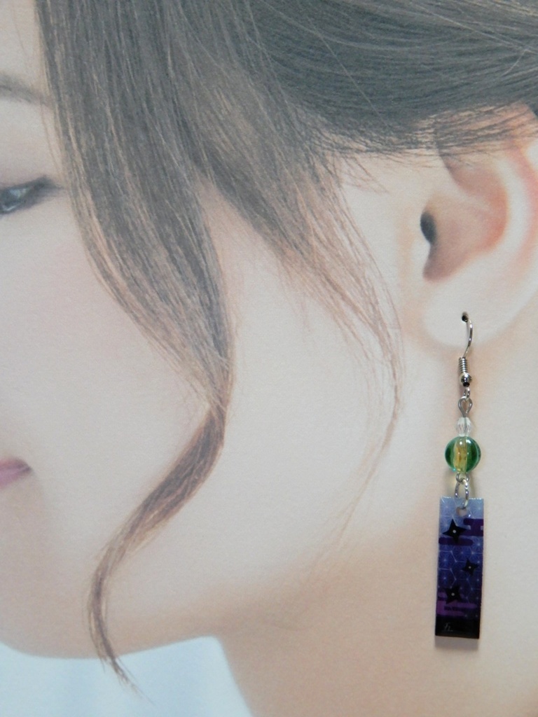 忍たま乱太郎   五年生イメージカラーピアス  イヤリング(ハンドメイド)