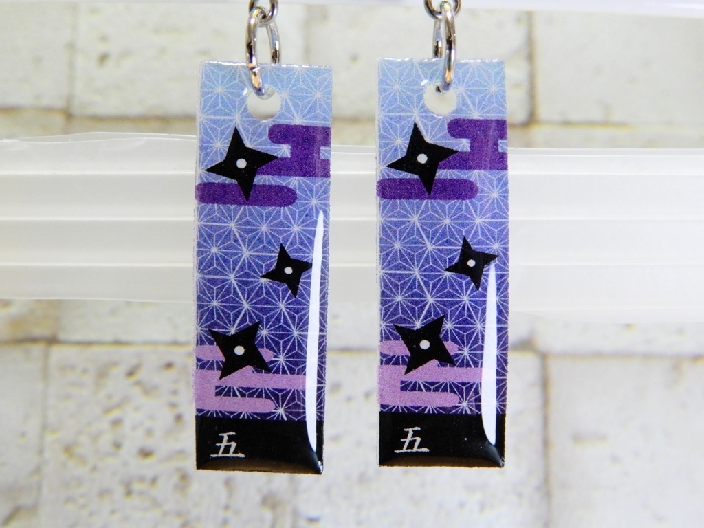 忍たま乱太郎   五年生イメージカラーピアス  イヤリング(ハンドメイド)