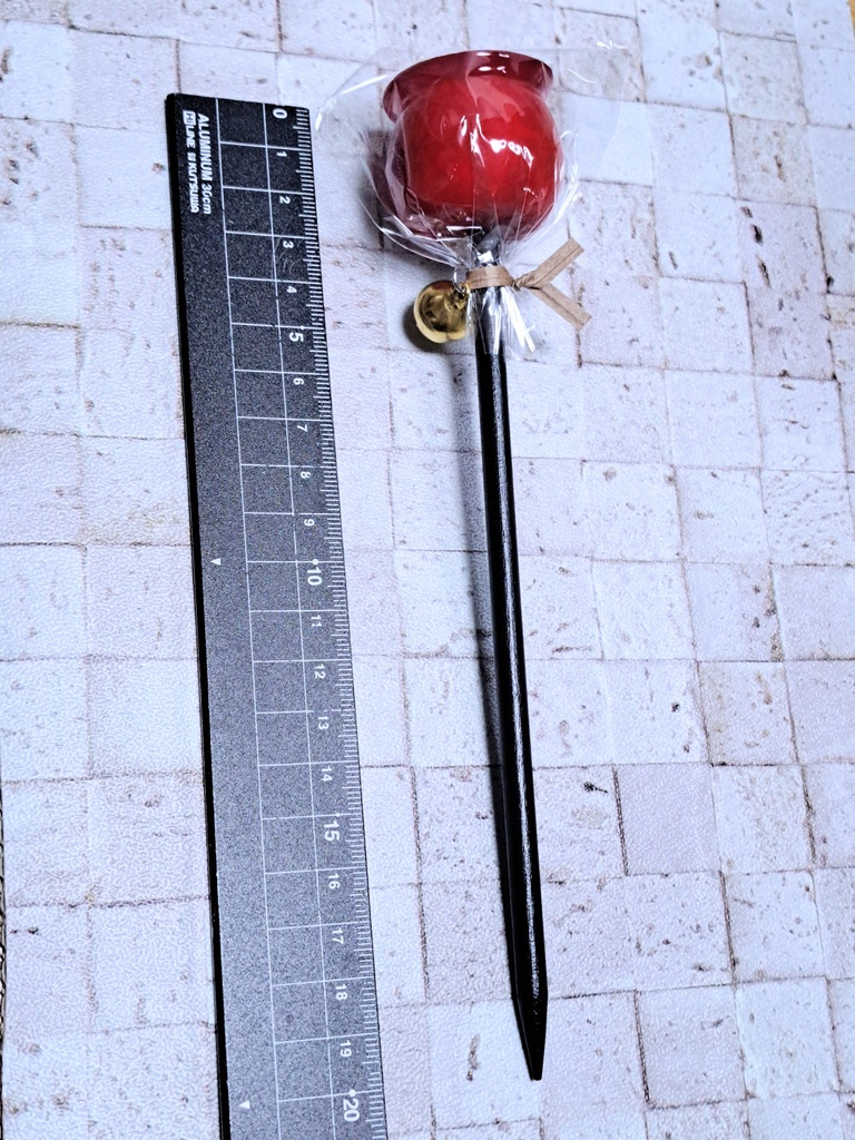 りんご飴 簪 かんざし(ハンドメイド)