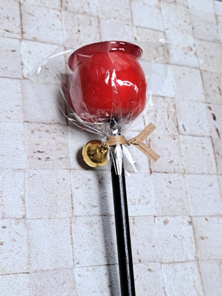 りんご飴 簪 かんざし(ハンドメイド)