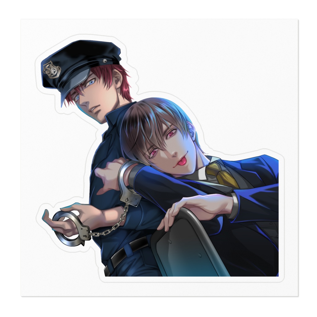 MONSTER IN THE CLOSET2 ジャケットイラスト ステッカー(市原聖・鹿ノ瀬瑛斗)