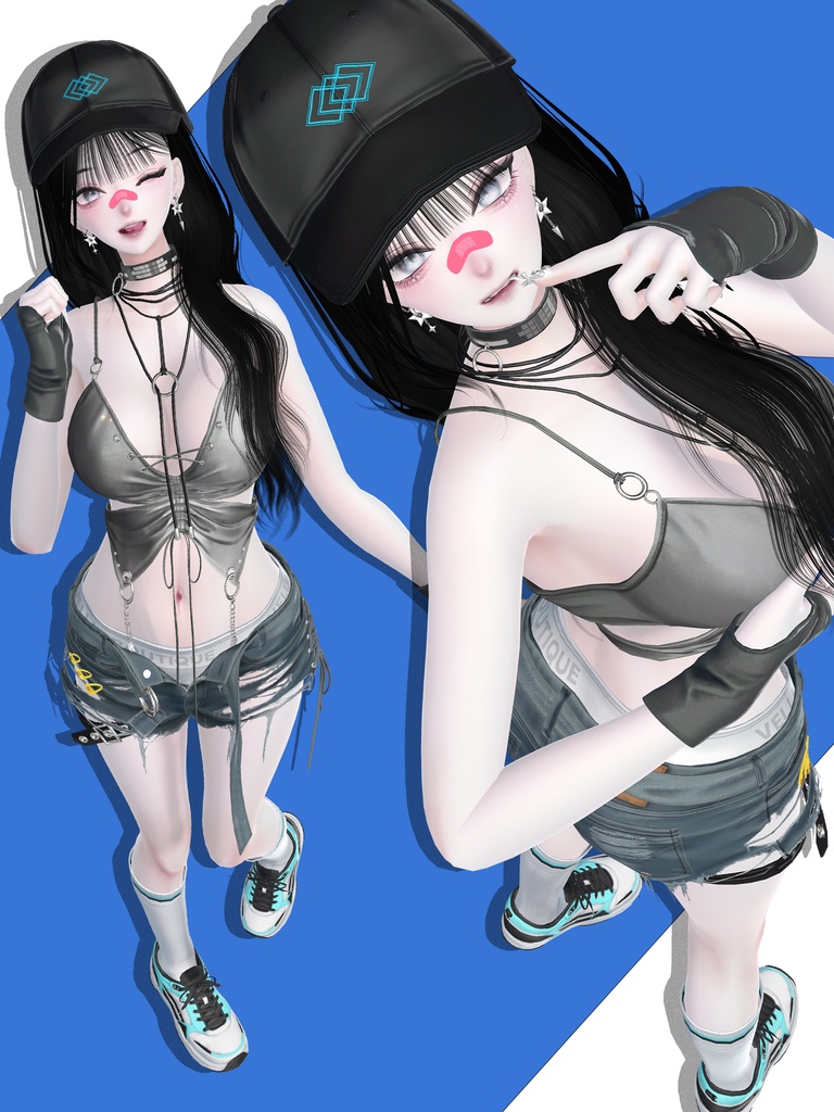 VRCポーズ 40set (50Animation) Girls Pose Vol.1