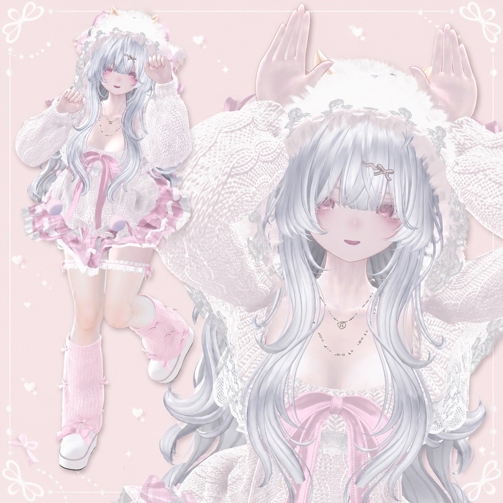 VRCポーズ 40set (50Animation) Girls Pose Vol.1