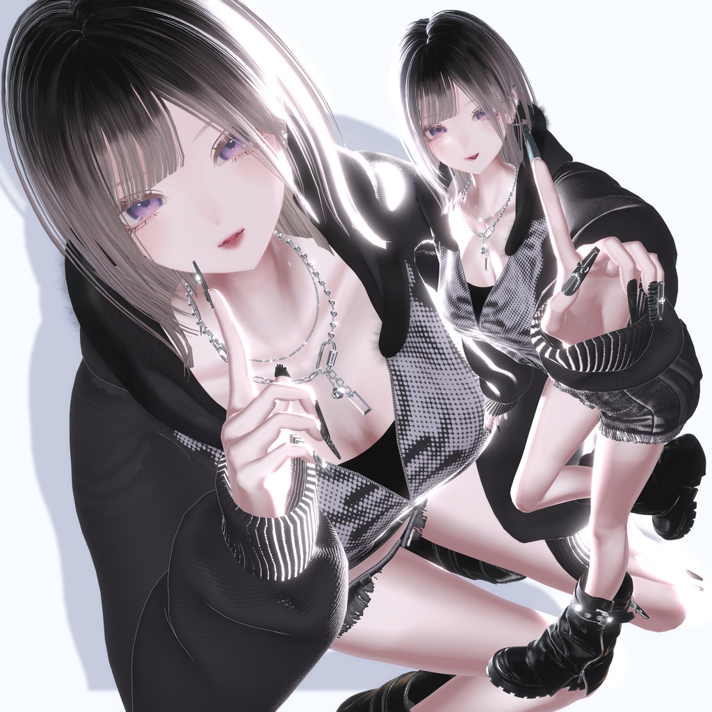 VRCポーズ 40set (50Animation) Girls Pose Vol.1