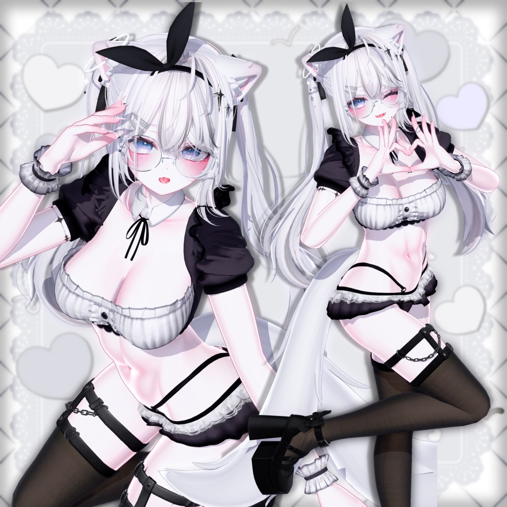 VRCポーズ 40set (50Animation) Girls Pose Vol.1
