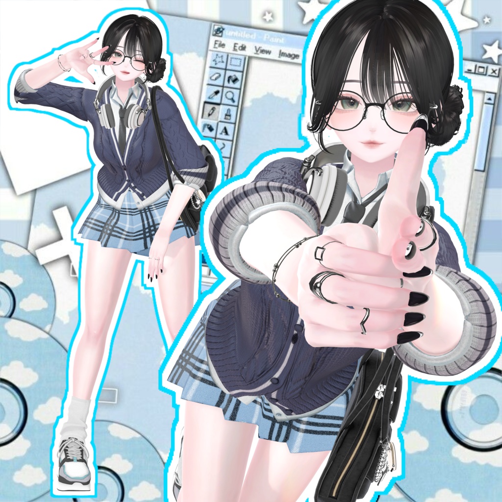 VRCポーズ 40set (50Animation) Girls Pose Vol.1