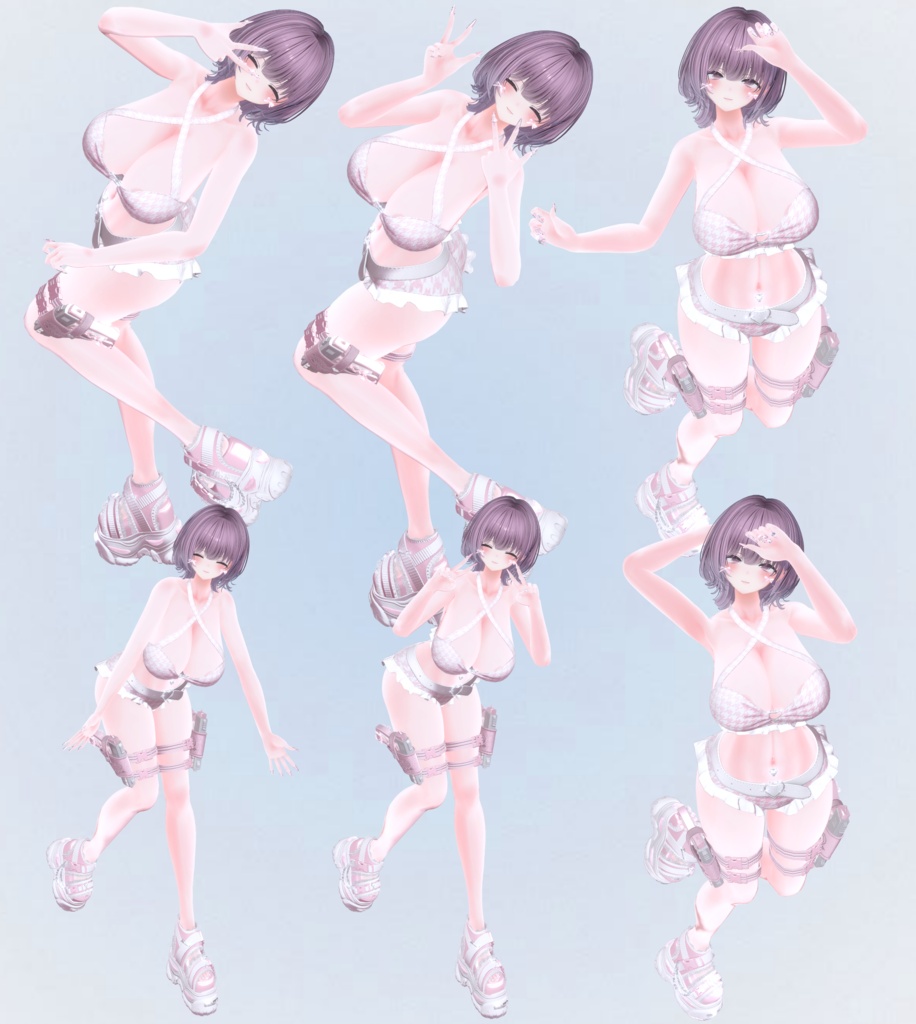 VRCポーズ 25set (50Animation) Summer Pose Vol.1