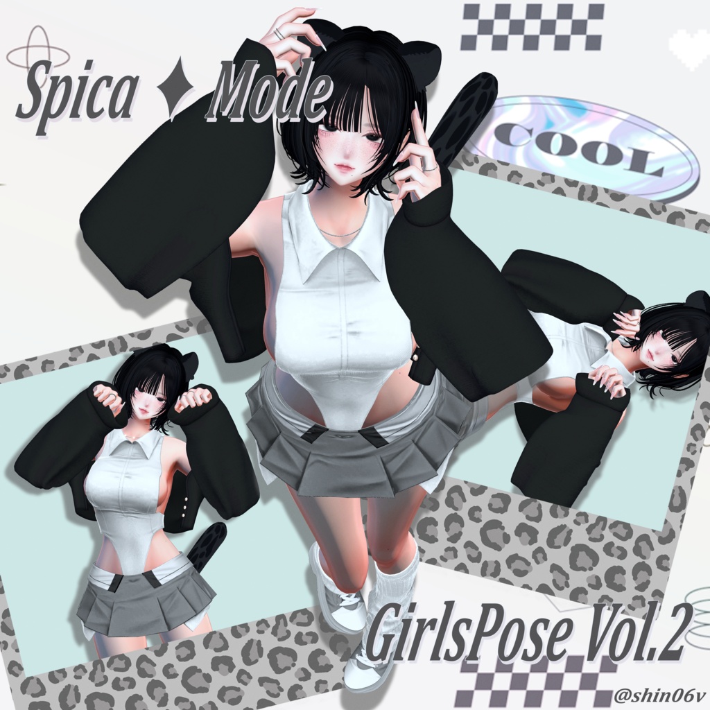 VRCポーズ 25set (50Animation) Girls Pose Vol.2