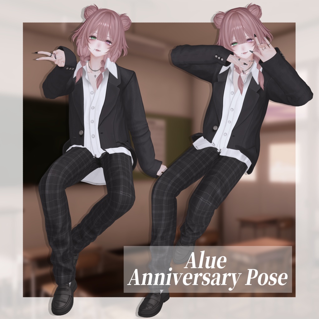 ‼️発売記念セール‼️VRCポーズ 35set+5Pair Pose (80Animation) Alue Anniversary Pose