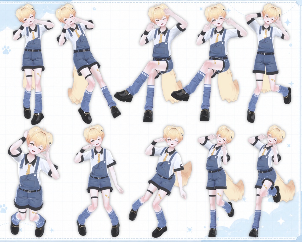 ‼️発売記念セール‼️VRCポーズ 25set (50Animation) Latte Pose