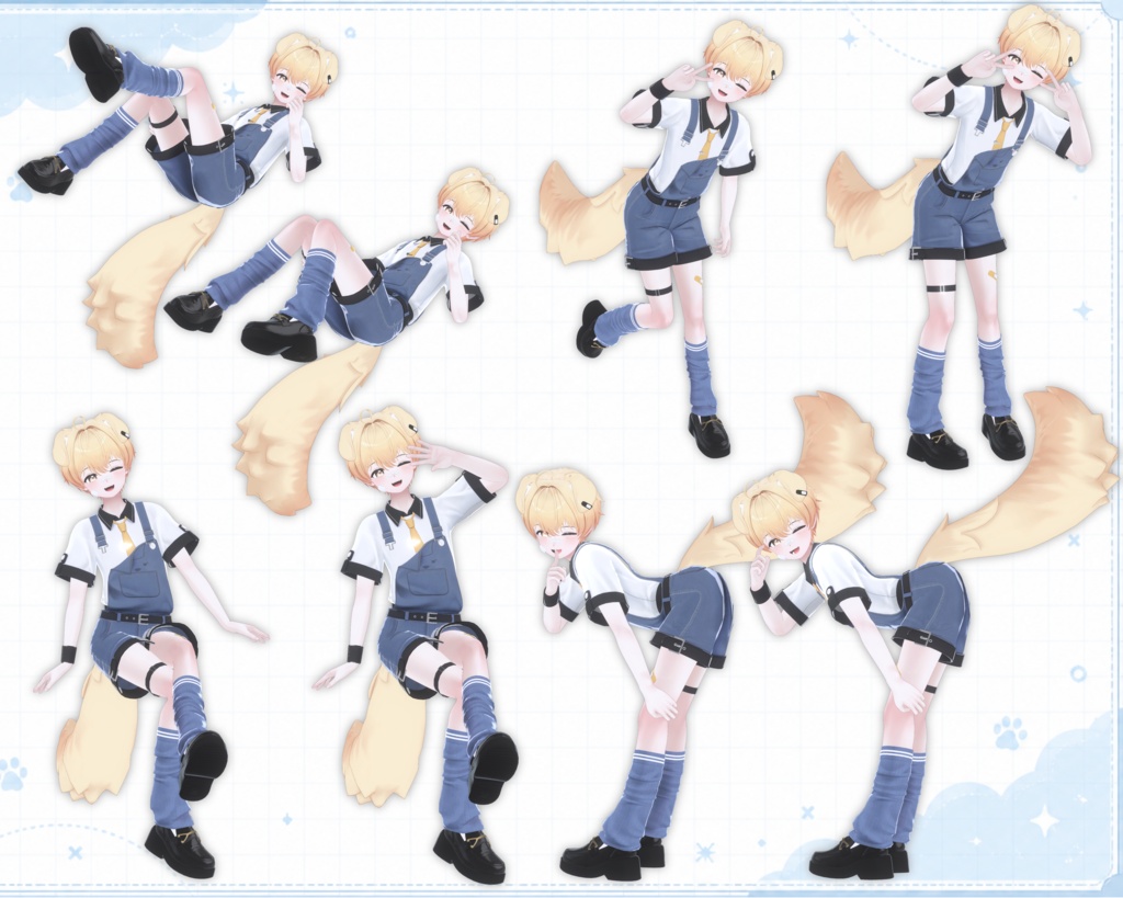 ‼️発売記念セール‼️VRCポーズ 25set (50Animation) Latte Pose