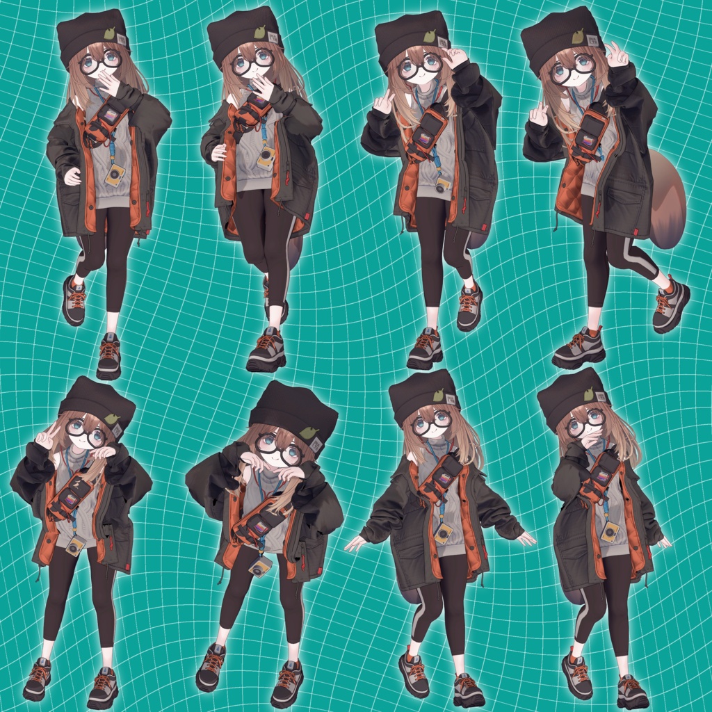VRCポーズ 80Animation Kogomi Pose Set