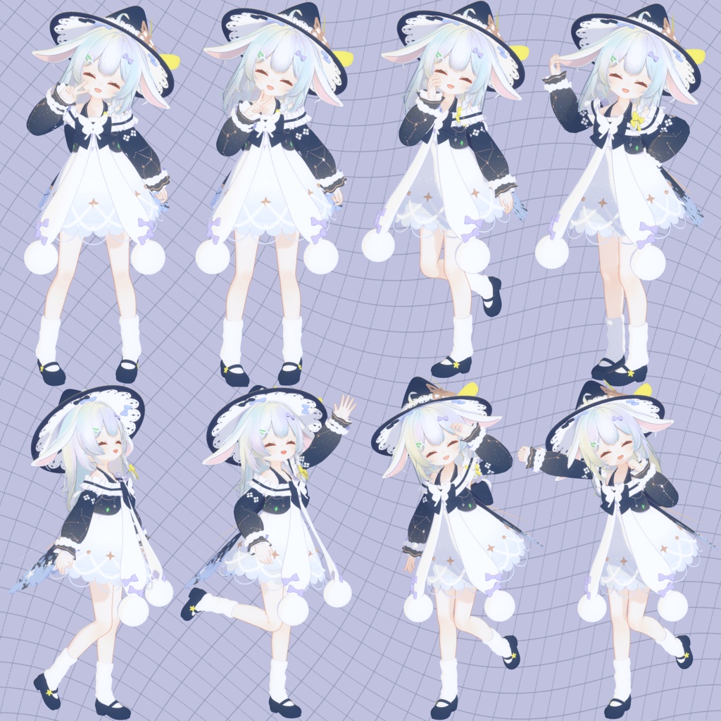 ‼️発売記念セール‼️VRCポーズ 40Animation スノゥ*Snow Pose Set