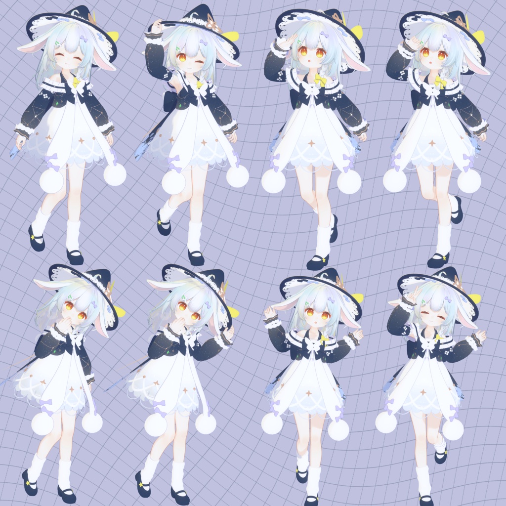 ‼️発売記念セール‼️VRCポーズ 40Animation スノゥ*Snow Pose Set