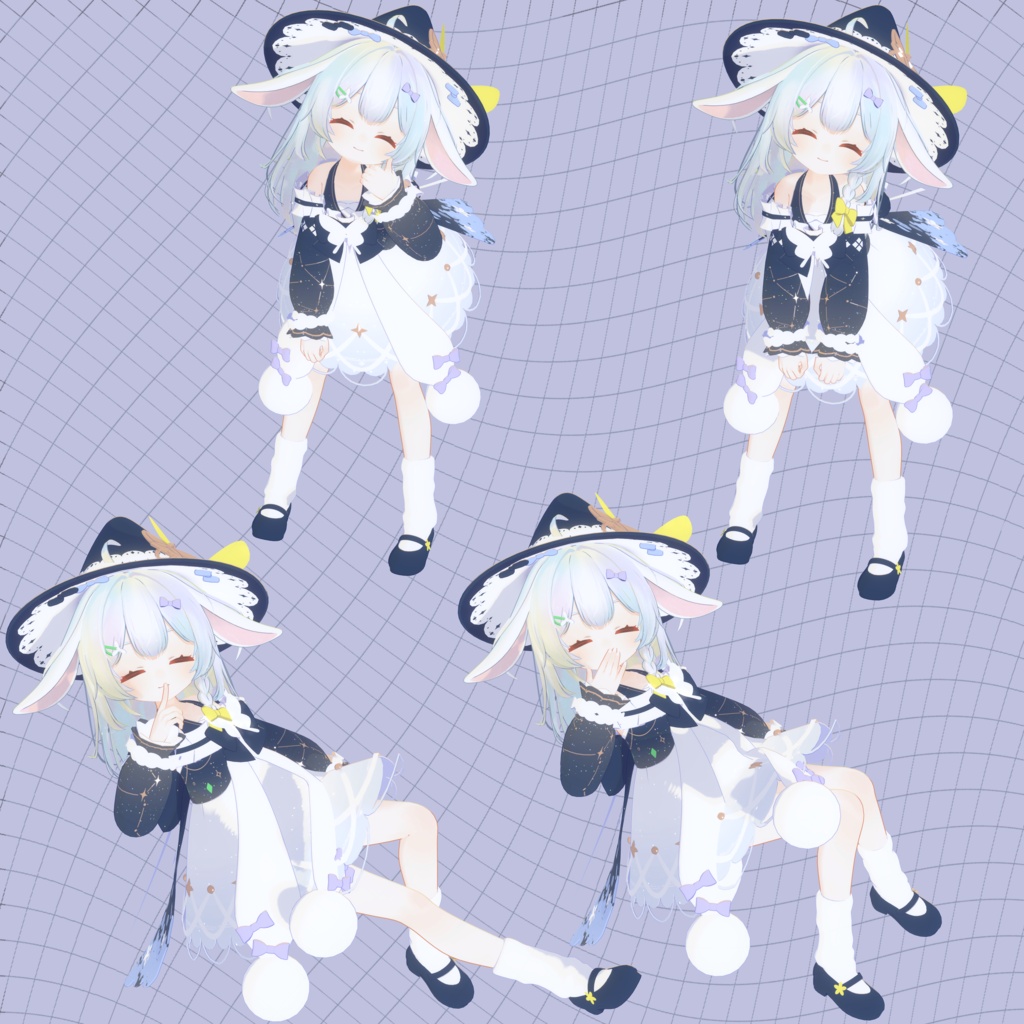 ‼️発売記念セール‼️VRCポーズ 40Animation スノゥ*Snow Pose Set