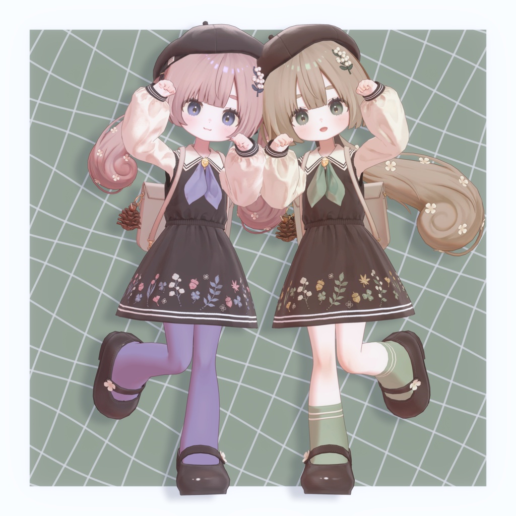 ‼️発売記念セール‼️VRCポーズ10set (32Animation) ちんまりペアポーズ Vol.1
