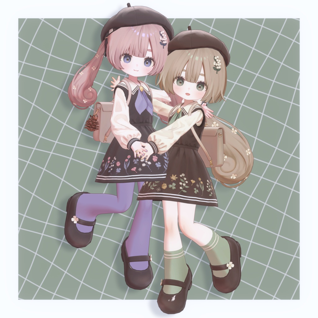 ‼️発売記念セール‼️VRCポーズ10set (32Animation) ちんまりペアポーズ Vol.1
