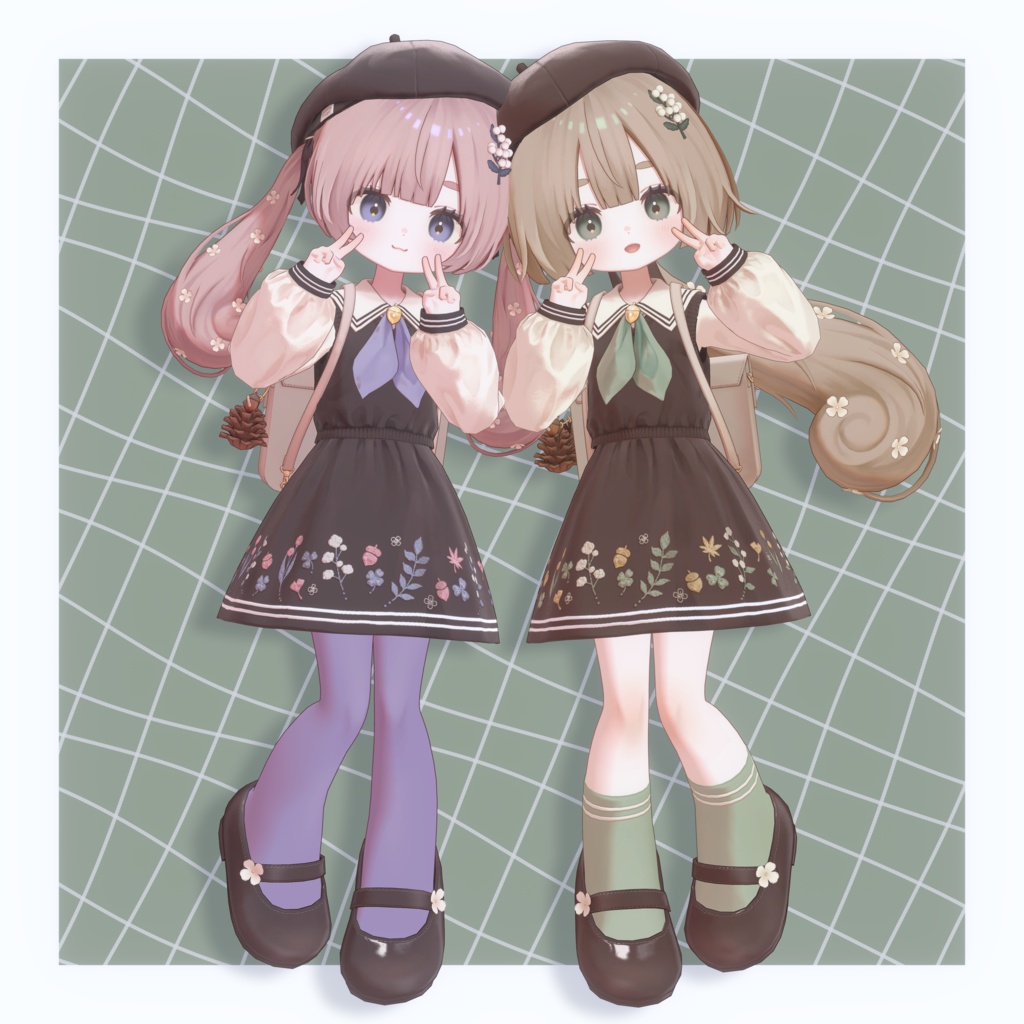 ‼️発売記念セール‼️VRCポーズ10set (32Animation) ちんまりペアポーズ Vol.1