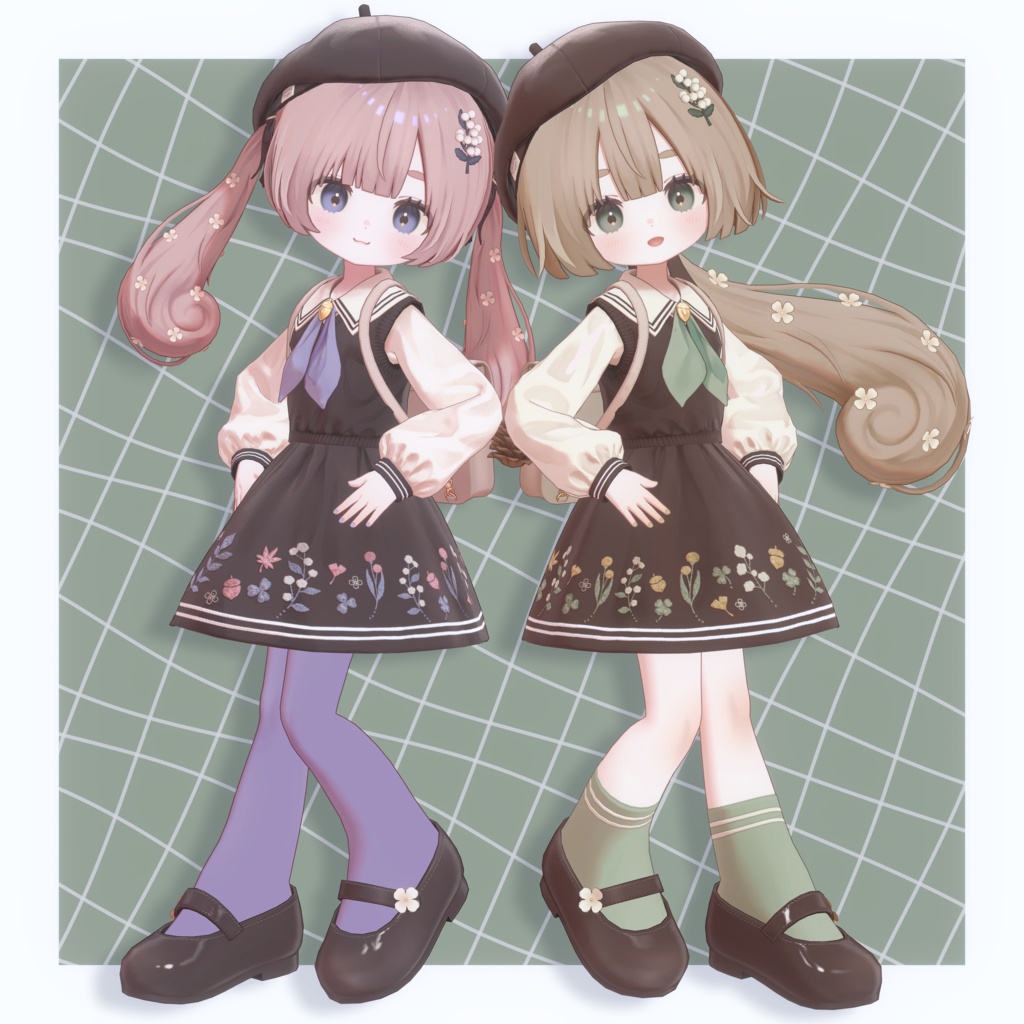 ‼️発売記念セール‼️VRCポーズ10set (32Animation) ちんまりペアポーズ Vol.1