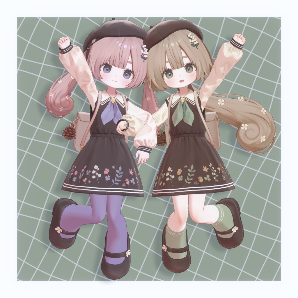 ‼️発売記念セール‼️VRCポーズ10set (32Animation) ちんまりペアポーズ Vol.1