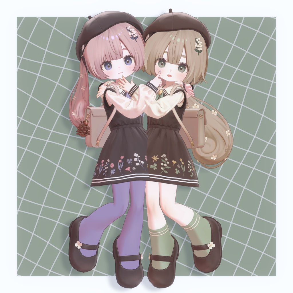 ‼️発売記念セール‼️VRCポーズ10set (32Animation) ちんまりペアポーズ Vol.1