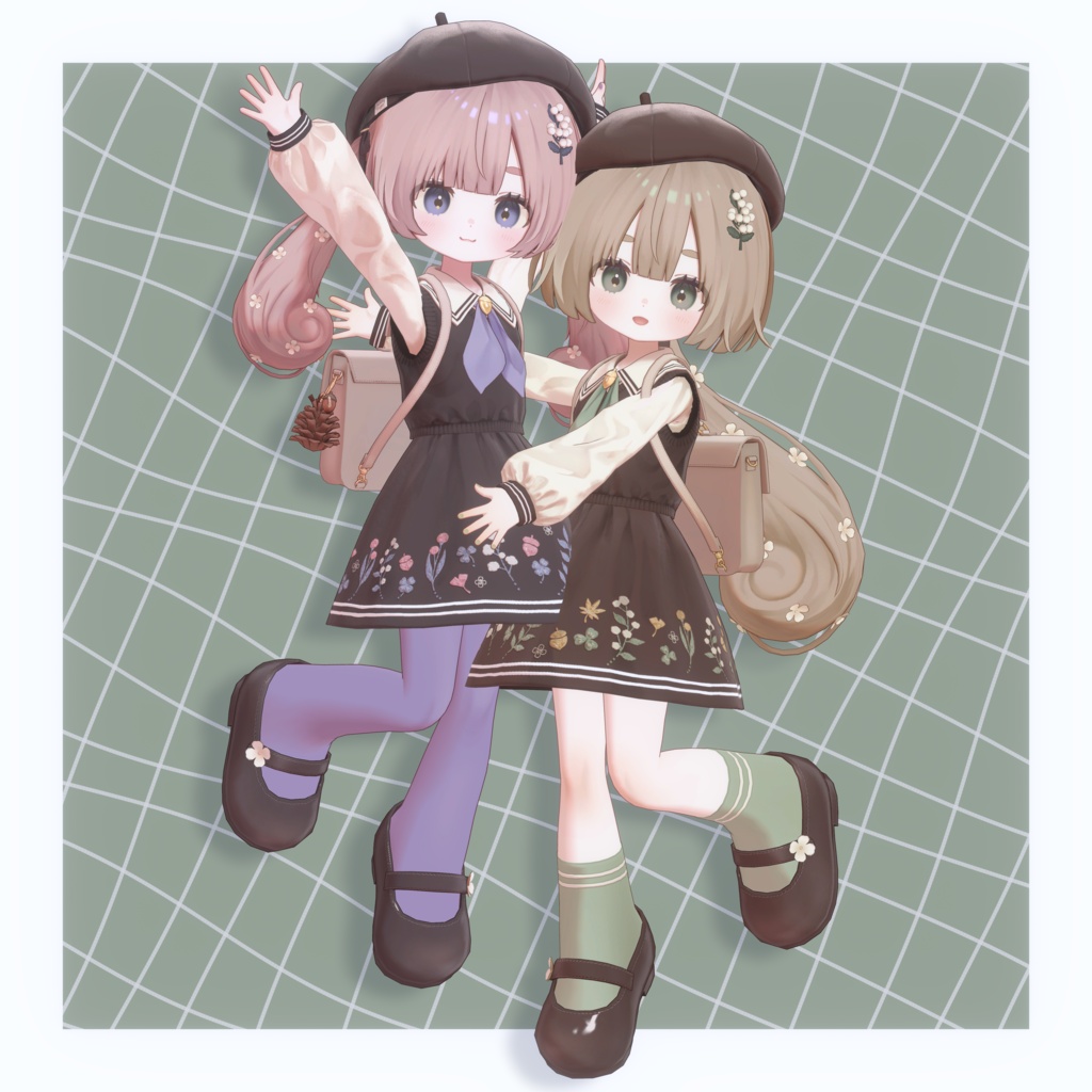 ‼️発売記念セール‼️VRCポーズ10set (32Animation) ちんまりペアポーズ Vol.1