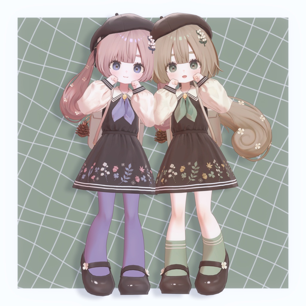 ‼️発売記念セール‼️VRCポーズ10set (32Animation) ちんまりペアポーズ Vol.1