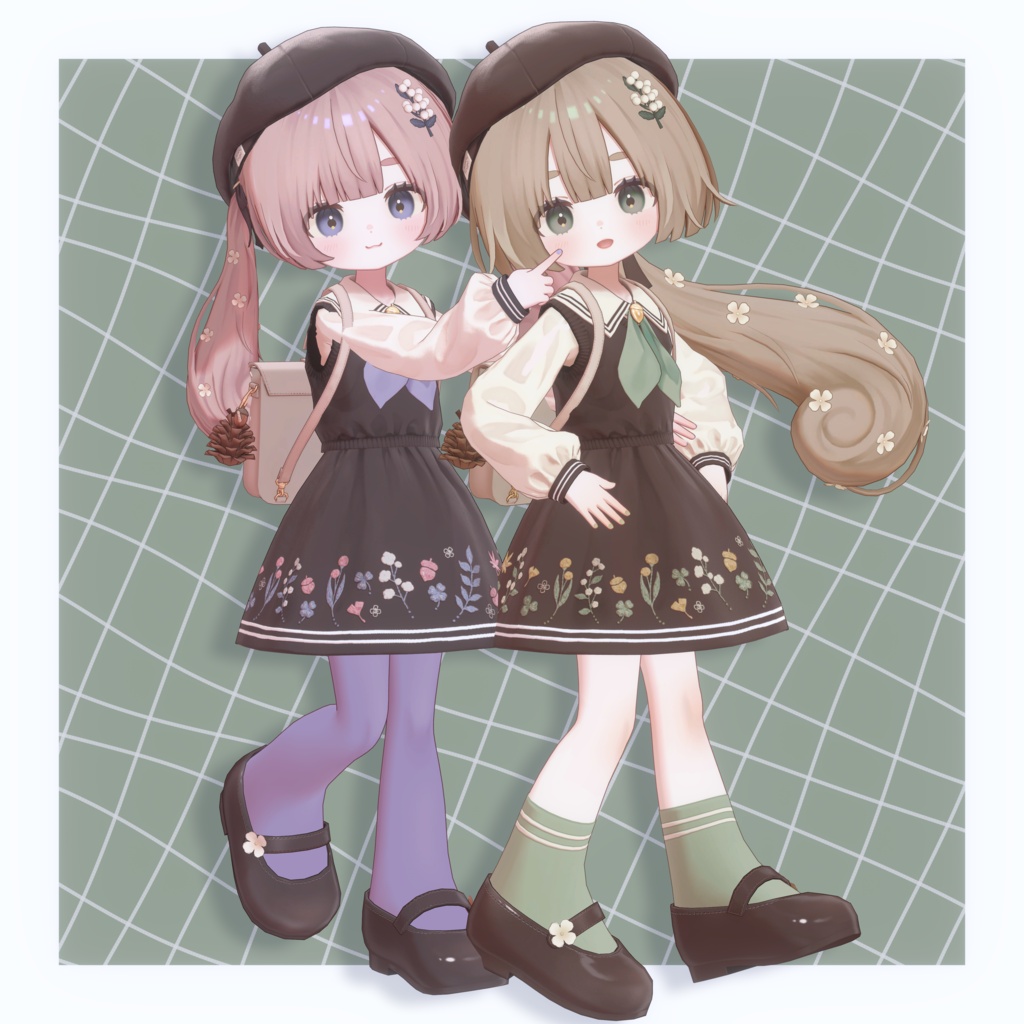 ‼️発売記念セール‼️VRCポーズ10set (32Animation) ちんまりペアポーズ Vol.1