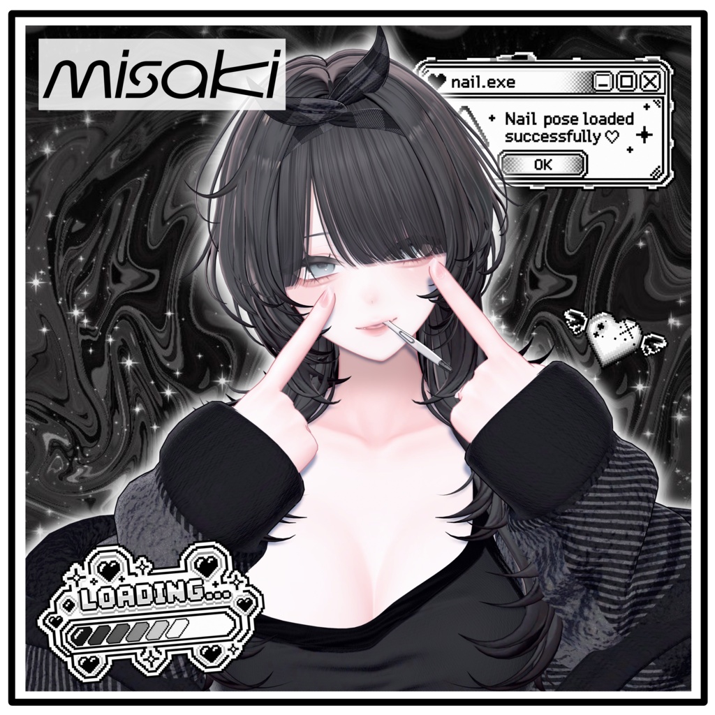 ‼️発売記念セール‼️VRCポーズ 70Animation Nail Pose Vol.1