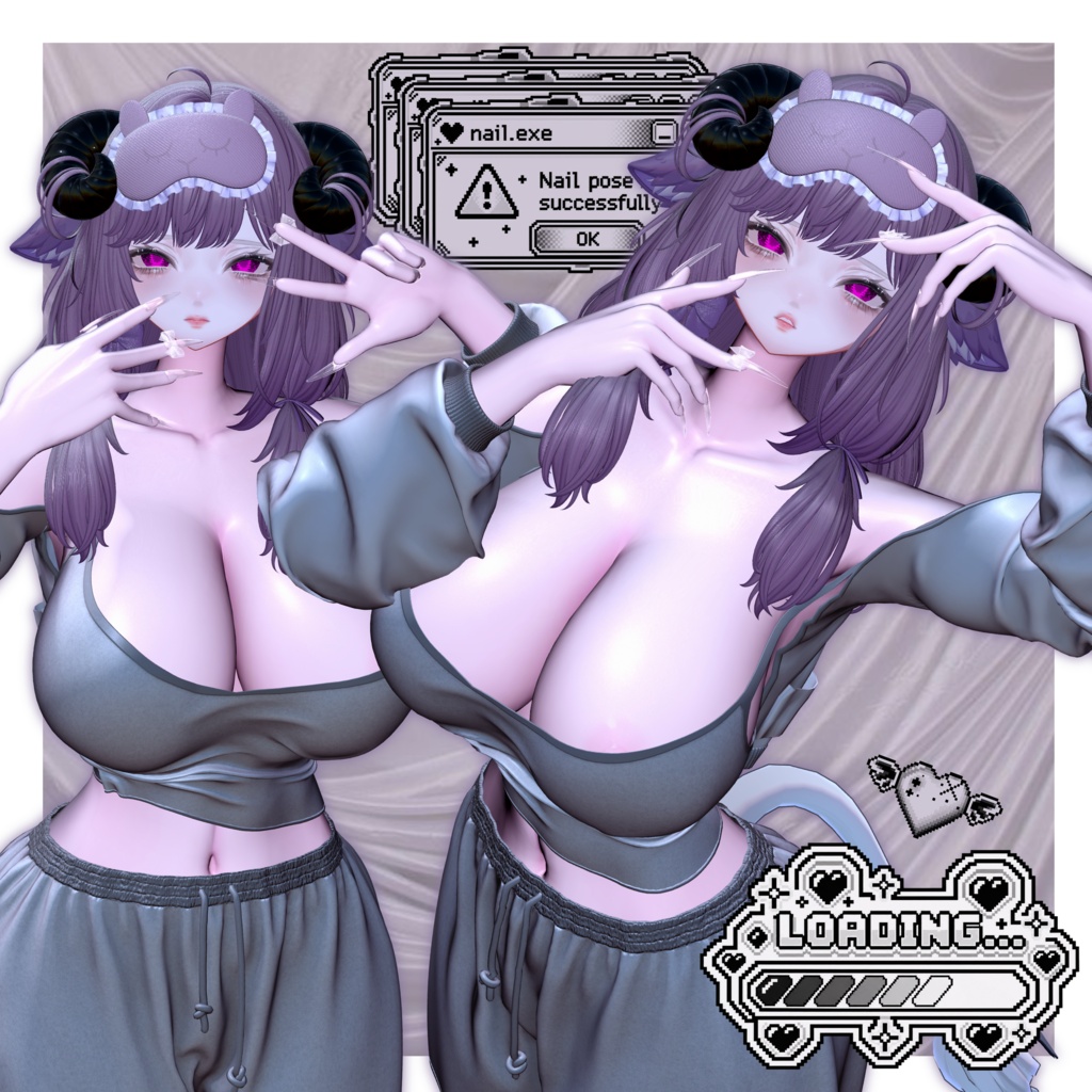 ‼️発売記念セール‼️VRCポーズ 70Animation Nail Pose Vol.1