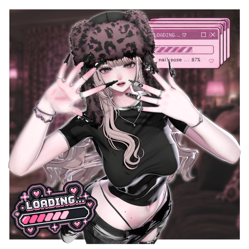 ‼️発売記念セール‼️VRCポーズ 70Animation Nail Pose Vol.1
