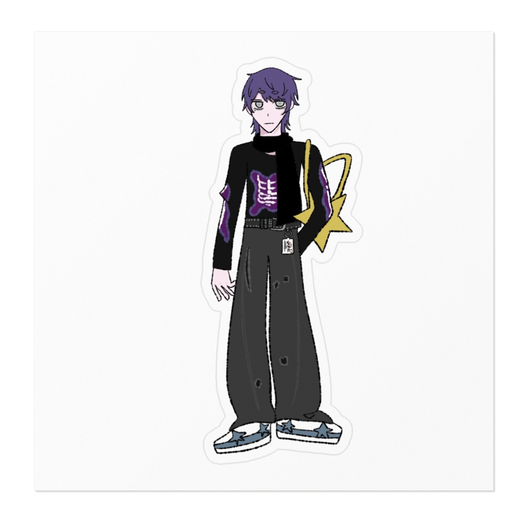 破天荒オカルト部‼️神守真也(スピニキ)の私服ステッカー