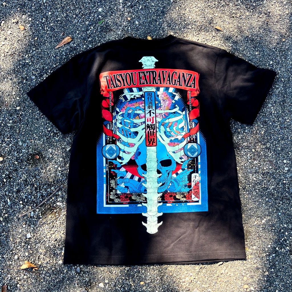 レトロポスター風蓄光Tシャツ(ハンカチ付き)