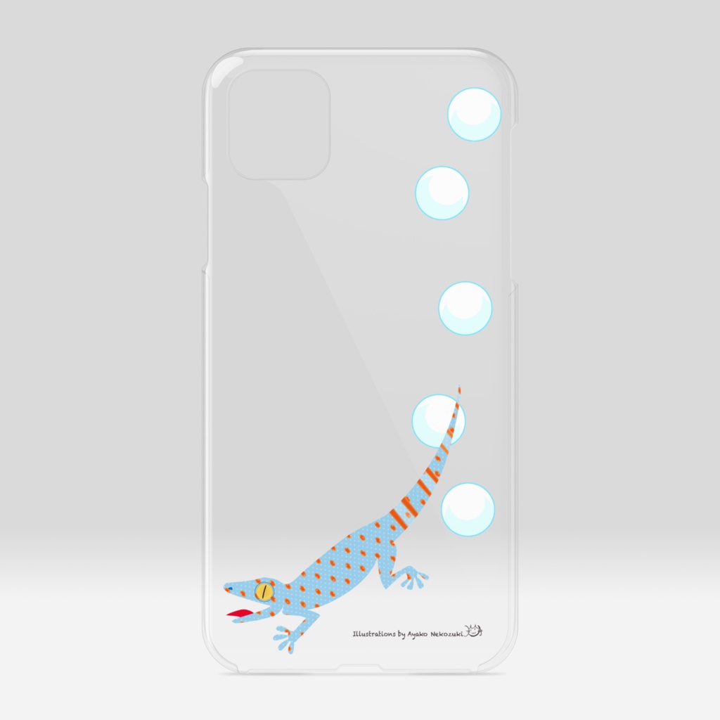 クリアiPhoneケース/トッケイヤモリ
